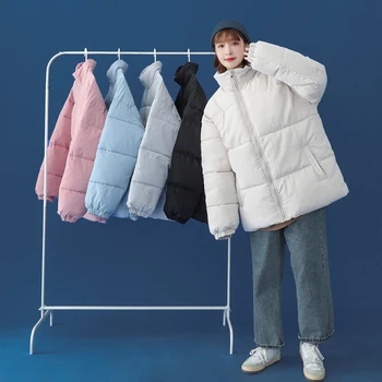 2022 Yeni Sonbahar Kış Kadın Ceket Ceket Kapşonlu Pamuk Yastıklı Kadın Mont Yüksek Kalite Sıcak Dış Giyim