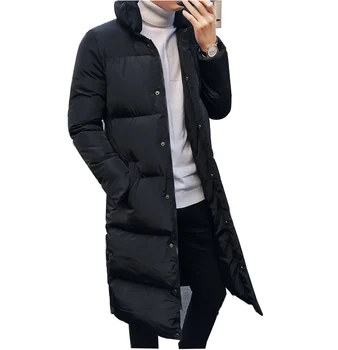 Yeni varış kış uzun ceket pamuk kalın erkek yüksek kaliteli Rahat moda parkas pamuk ceket erkekler marka giyim Rebicoo30