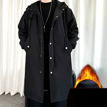 2022 Kış Erkek Kapşonlu Ceketler Harajuku Rüzgarlık Sıcak Kalınlaşmak Palto Erkek Casual Dış Giyim Hip Hop Streetwear Coats Kadınlar