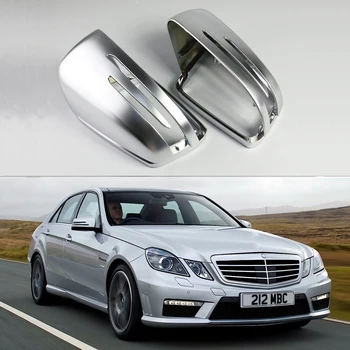 Mat Gümüş dikiz aynası Kapakları Mercedes-Benz İçin W204 E W212 W176 W246 CLS C218 GLA X156 A C R E R E R E R E R E R E R E R E R E R E serisi Yedek