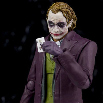 15cm NECA SHF Kara Şövalye Palyaço Heath Ledger Joker Erkek Aksiyon Bebek Figürü Funok Palyaço Model Oyuncaklar Kutusu İle