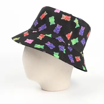 Pamuk Karikatür Ayı Kova Şapka Balıkçı Şapka Açık Seyahat Şapka güneşlikli kep Şapka Erkekler ve Kadınlar için 325