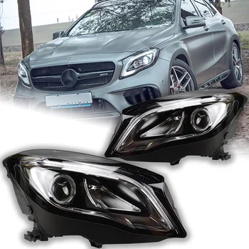 AKD Araba stil kafa Lambası Benz GLA Farlar 2015-2019 GLA200 GLA180 LED Far LED DRL Hıd Bi Xenon Oto Aksesuarları