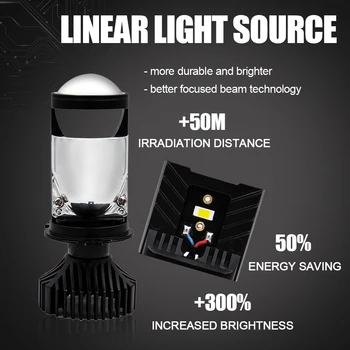 He9-T9 araba far ampul H4 evrensel olduğunu ışık csp chip ve Kondenser Lens yapılmış kaynak LED,çıktı 12v 6000K spot ışık