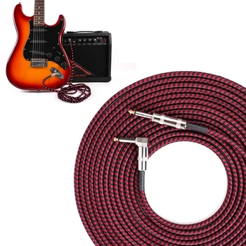 3M 6M Elektro Gitar kablo tel Kablosu Gürültü Korumalı Bas Kablo Örgülü Ceket gitar amplifikatörü Müzik Aletleri