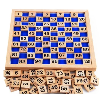 Montessori Materyalleri çocuk Eğitici Oyuncaklar Dijital 1-100 Ahşap Tahta Matematik Oyuncaklar dijital tahta Şekil blok oyuncaklar Yeni