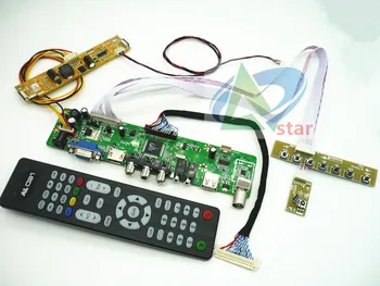*1080 LCD denetleyici kurulu DİY kitleri TV+HDMI+VGA+AV+USB+SES TV LCD sürücü kartı 23.6