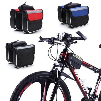 Sıcak Satış Bisiklet Ön Gidon Çantası Bisiklet Pannier Eyer Tüp Çanta Çift Kılıfı Taşınabilir Depolama Açık Bisiklet Aksesuarları