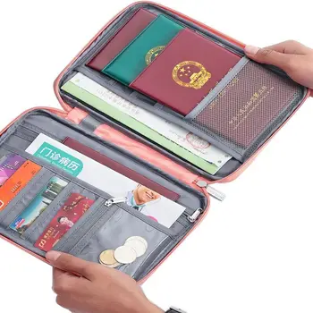 Yaratıcı seyahat cüzdanı Aile Pasaport Tutucu Su Geçirmez evrak çantası Organizatör Pasaport BagTravel Toz Geçirmez Taşınabilir kart çantası