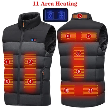11 Yerler bölgeleri kış ısıtma ceket yıkanabilir elektrikli ısıtmalı yelek ekleme termal yelek termostatik kamp için