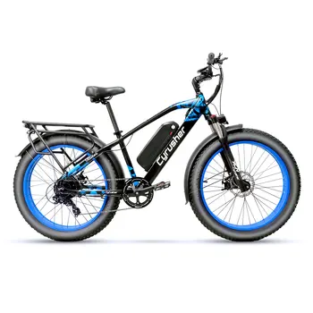 Ön Süspansiyon İle Cyrusher XF650 750 WATT 48 V Elektrikli Bisiklet 16A 7 Hız Dağ Bisikleti 4.0 Yağ Lastik Hardtail Beach Ebike 