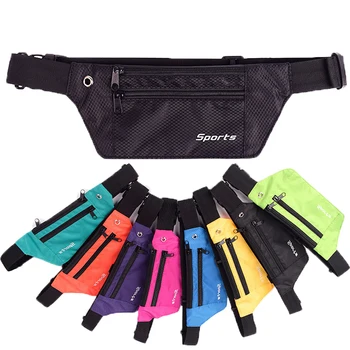 Renkli Bel Çantası Su Geçirmez Bel bel çantası Koşu Koşu Kemer Kılıfı Zip fanny paketi Spor Koşucu Erkekler Ve Kadınlar Crossbody Çanta