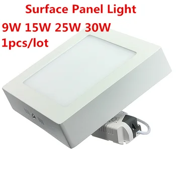 9 W/15 W/25 W / 30 W kare LED panel lamba yüzeye monte Led tavan lambası AC85-265V + LED Sürücü Ücretsiz kargo