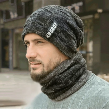 Kış Bere Şapka Eşarp Seti Sıcak Örgü Şapka Kafatası Kap Boyun İsıtıcı Kalın Polar Astarlı Kış Şapka Ve Eşarp Erkekler Kadınlar İçin 2022