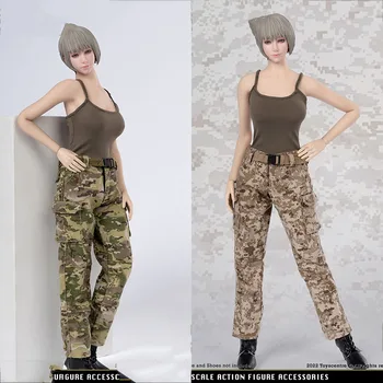 ToysCentre1 / 6 TCT-028 Kadın Asker Seksi Trend Yelek Üst Rahat kamuflaj pantolon Kemer İle 12 İnç Aksiyon şekilli kalıp