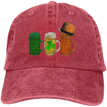 İrlandalı bira sarhoş spor Denim kap ayarlanabilir Unisex düz beyzbol kovboy Snapback şapka