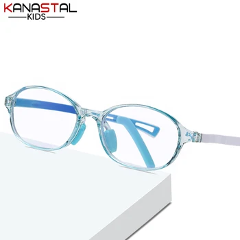 Çocuklar Anti mavi ışık engelleme gözlük klasik TR şeker renk Oval gözlük çerçeveleri gözlük erkek kız bilgisayar Blu Ray gözlük