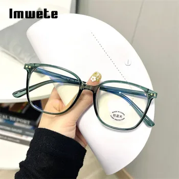 Imwete Yeni Moda Ultra hafif TR Gözlük Çerçevesi Bilgisayar Cep Telefonu gözlük Dekoratif Optik Ayna Anti-mavi ışık gözlük