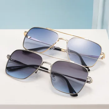 Yeni Moda Büyük Çerçeve Güneş Gözlüğü Erkekler Kare Metal güneş gözlüğü Kadın Retro güneş gözlüğü Vintage Yüksek Kalite Gafas Oculos De Sol