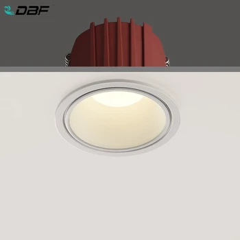 [DBF]2022 Yeni Çerçevesiz parlama Önleyici Lens COB gömme aydınlatma 7W 12W Yuvarlak LED tavan Spot ışık yatak Odası Resim Arka Plan