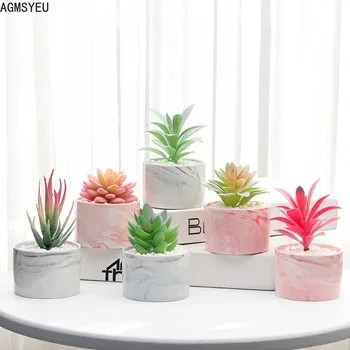 AGMSYEU mermer desen saksı simülasyon bitki saksı yaratıcı masaüstü saksı dekorasyon online alışveriş çekim sahne