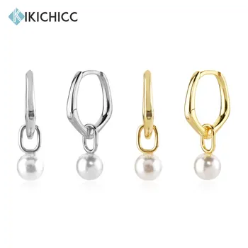 KIKICHICC 100 % Yeni 925 Ayar Gümüş Altın İnci Pendientes Damla Küpe Piercing Klipleri Lüks Güzel Takı 2022 Dangle Mücevher