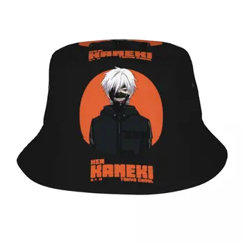 Anime Tokyo Ghoul Kaneki Ken Kova Şapka Unisex Tek Gözlü Plaj güneş şapkası Rahat Katlanabilir Açık balıkçı şapkası Boonie Şapka