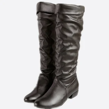 Moda kadın ayakkabısı Yeni Varış Kış Orta Buzağı Kadın Çizmeler Siyah Beyaz Kahverengi Flats Topuklu Yarım Çizmeler Sonbahar kar ayakkabıları