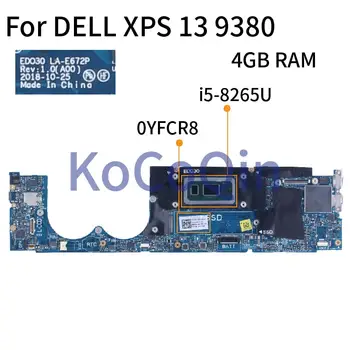 DELL XPS 13 9380 için ı5-8265U 4GB RAM Dizüstü Anakart 0YFCR8 ED030 LA-E672P SRFFX Laptop Anakart Test Çalışma