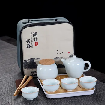 Seyahat çay takımları Zarif Şekli el yapımı çaydanlık Bardak Seti Çin çaydanlıklar Töreni Hediye GungFu çay bardağı Teaware Dropshipping
