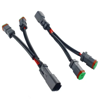 Y Tipi Açar Deutsch DT DTP 2 Pin Soket Adaptörü LED Pod Çalışma Işığı Güçlendirme Konnektörleri Kablo Demeti