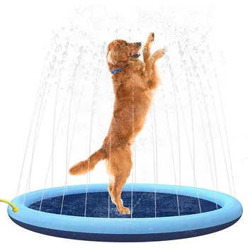 Büyük Köpek Yağmurlama Ped Oyun soğutma matı Evcil Yüzme Havuzu Şişme Ped Köpekler Soğutma Yatak Mat Açık Pet Malzemeleri