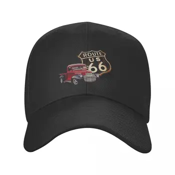 Kişiselleştirilmiş Vintage Rota 66 beyzbol şapkası Açık Erkek kadın Ayarlanabilir Baba Şapka Bahar Snapback Kapaklar kamyon şoförü şapkaları
