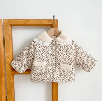 Perakende 2021 Bebek Çocuk Kış Polar Dazzel Ceket, Prenses Çocuklar Sevimli Dış Giyim 0-3T LX k3778