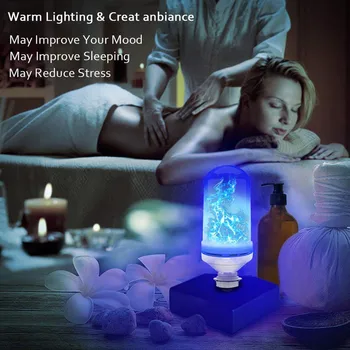 Led yatak odası için lamba 20 Doların altında LED alev etkisi ışık açık asılı alev lambası noel karanlık lamba