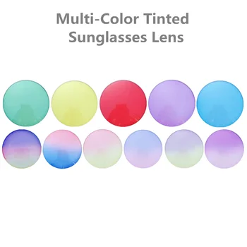 Gökkuşağı Renkli Reçete Güneş Gözlüğü Lens UV400 HMC+EMI Optik Degrade Solma Gözlük Gözlük Alışık