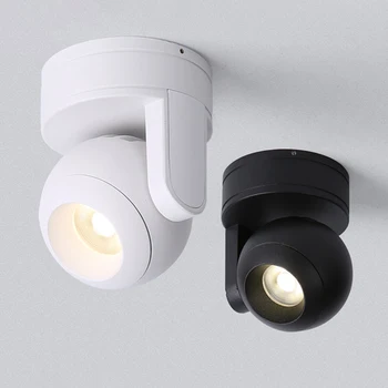 Kısılabilir Parlama Önleyici LED Downlight topak tavan Yüzeye monte 9W 12W AC85-265V Dönme Açısı Yatak Odası Mutfak iç mekan aydınlatması
