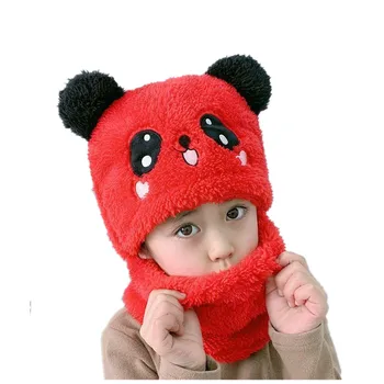 Süper Sevimli Bebek çocuk Şapka Kız Erkek Sonbahar ve Kış Şapka Boyun Bel Bir Güzel Kalınlaşmış Sıcak Bebek Yüz Maskesi Kulak Pr