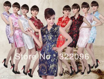Shanghai Hikayesi V yaka Ucuz cheongsam Seksi abiye vintage cheongsam elbise mandarin qipao 9 renk Oryantal Elbise