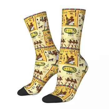 Antik Boho Tribal Çorap Erkekler Kadınlar Polyester Rahat Mısır Mısır Çorap İlkbahar Yaz Sonbahar Kış Orta Tüp Çorap Hediye