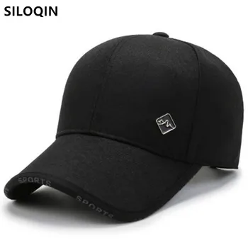 SILOQIN Snapback Kap 2022 Bahar Yeni Seyahat Siyah Şapka Yetişkin erkek Pamuk Beyzbol Kapaklar Ayarlanabilir Boyutu Basit Rahat Spor Kapaklar
