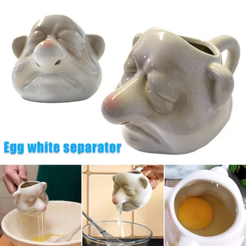 Komik Cüce Şekilli Seramik Yumurta Ayırıcı Yumurta Sarısı Beyaz Ayırıcı Ev Mutfak Gadget Yumurta Araçları Pişirme Pişirme DRSA889
