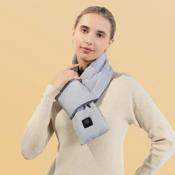 Isıtma Eşarp Erkekler Kadınlar USB ısıtmalı Eşarp Şal Boyun Sıcak tutmak için Kafes Eşarp 2022 Kış Kaynağı Güç Bankası Olmadan