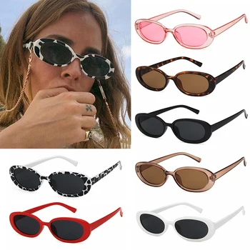 1 ADET Retro Güneş Gözlüğü Kadınlar için Küçük Oval Çerçeve güneş gözlüğü Moda Shades Polarize Gözlük UV400 Kadın Güneş Gözlüğü