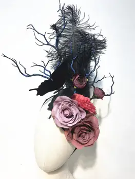 Retro Benzersiz Ağaç Dalları Kafa Bandı Sahne Çiçek Saç Aksesuarı Cosplay Headpieces Kawaii Çiçekler Fantezi Headdress