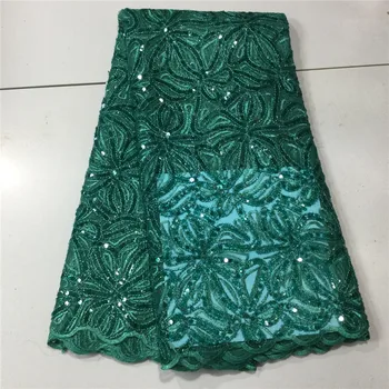 2022 Moda Nijeryalı Afrika Sequins Dantel Kumaşlar yüksek kaliteli dantel Malzeme Fransız Tül Dantel elbise kumaşı Dikiş 2P228