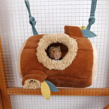 Sıcak Sevimli Pamuk Güdük Şekilli Hamster yatak Chinchilla Hamak Hamster Asılı Tünel Kuş Planör Asılı Kafes Yuva