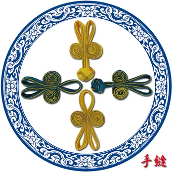 Çin El Yapımı Cheongsam Tang Takım Düğmeleri Düğüm Raptiye Çince Düğüm Tavşan Kulak Düğmesi DIY Düğün Davetiyesi Karalama Defteri Dekor