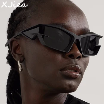 XJıea 2023 Tasarımcı Lüks Güneş Gözlüğü Kadın Erkek Steampunk Y2K güneş gözlüğü Moda Açık Sürüş Bisiklet Unisex Shades Gözlüğü