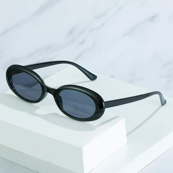 Yeni trend oval Retro Küçük kutu Güneş Gözlüğü ıns moda güneş gözlükleri kadınlar Şeker renkler Gözlük adam Sokak atış sürücü UV Güneş Gözlüğü
